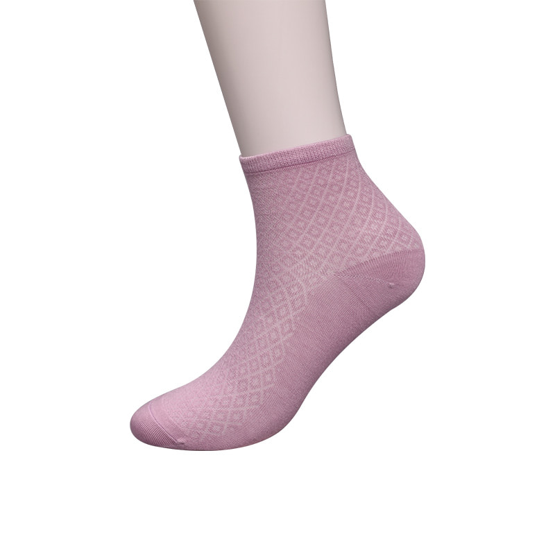 柔らかい竹繊維ナイロンバッグ、薄い小さなダイヤモンドカジュアルな女性の靴下、手縫いの女性の靴下 WSD1689