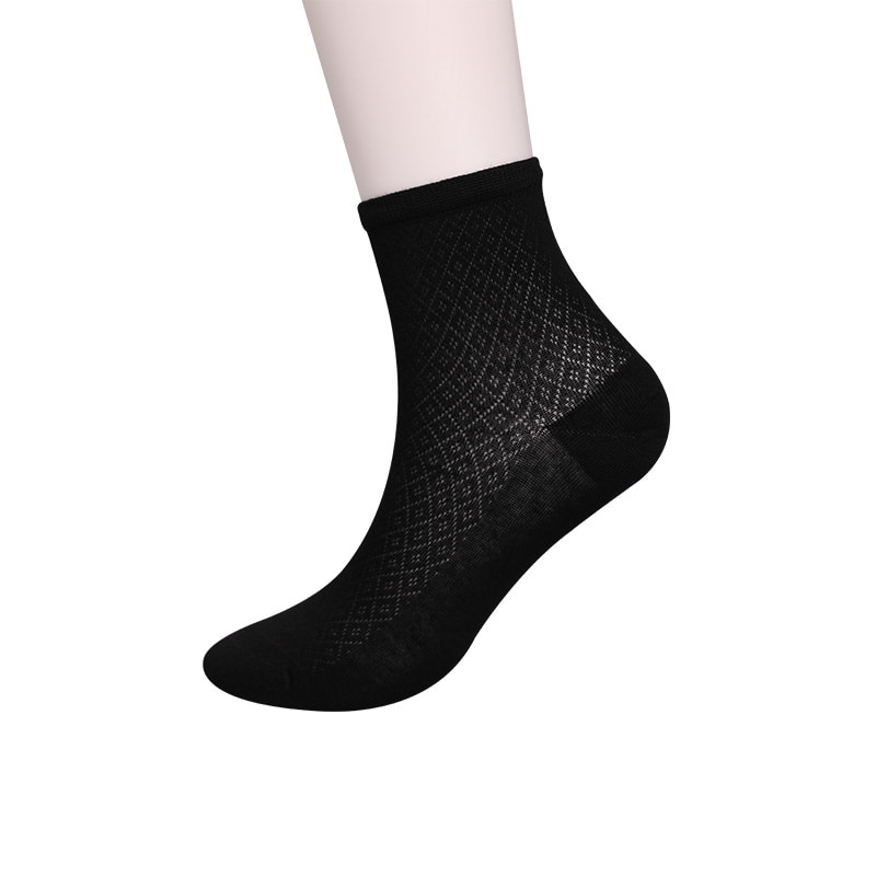 柔らかい竹繊維ナイロンバッグ、薄い小さなダイヤモンドカジュアルな女性の靴下、手縫いの女性の靴下 WSD1689