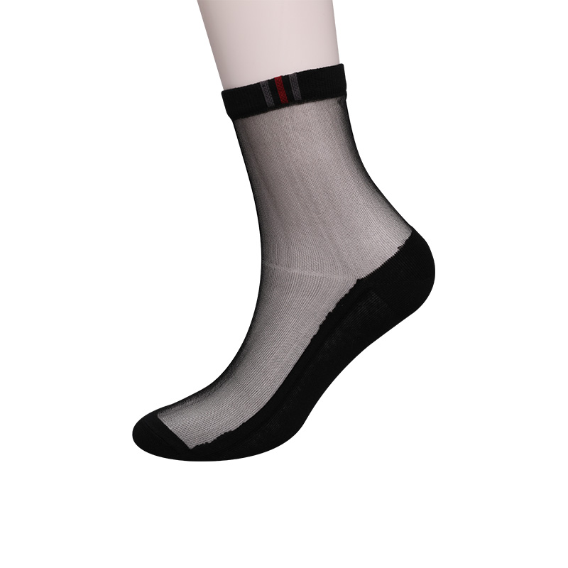 ファッションカジュアル春と夏の綿底メンズストッキング Luokou 縦縞花クールな滑り止めソールメンズストッキング WSD2711