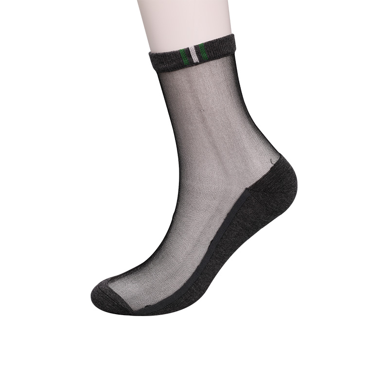 ファッションカジュアル春と夏の綿底メンズストッキング Luokou 縦縞花クールな滑り止めソールメンズストッキング WSD2711