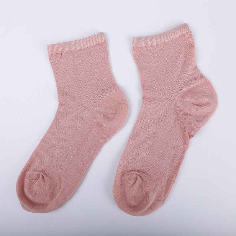 柔らかい竹繊維ナイロンバッグ、薄い小さなダイヤモンドカジュアルな女性の靴下、手縫いの女性の靴下 WSD1689